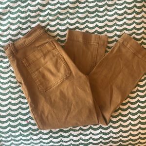 everlane wide leg crop in ochre